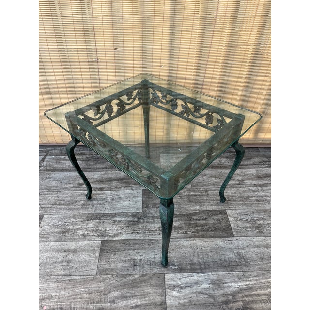 A Pair of Late 20th Century Cast Iron Glass Top Side Tables. For Sale - Image 13 of 18