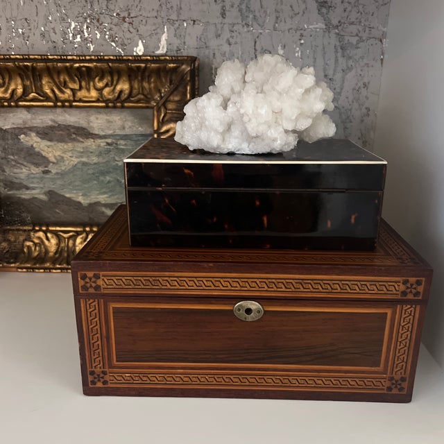 Antique Wood Writing Box With Turnbridge Ware Inlay For Sale - Image 9 of 9