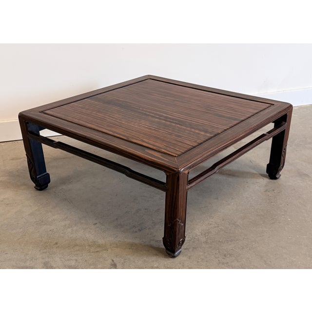 Antique Japanese Rosewood Zataku Low Table With Carved Legs, Meiji/Taisho Era For Sale - Image 13 of 16