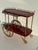 1970s Aldo Tura Red Parchment Bar Cart, Attributed For Sale - Image 9 of 12