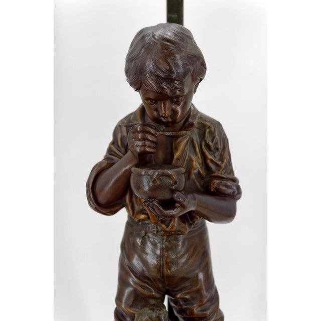 Art Nouveau The Good Soup Lamp by Victor Rousseau, 1900s For Sale - Image 13 of 18