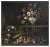 Angelo Maria Rossi, Still Life with Vase of Flowers, Game, Mushrooms and Vegetables, 1600s, Oil on Canvas, Framed For Sale