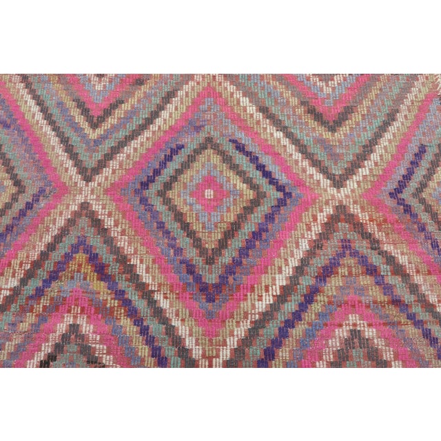 Turkish Sardes Nomad's Kilim Embroidered Rug For Sale - Image 6 of 13
