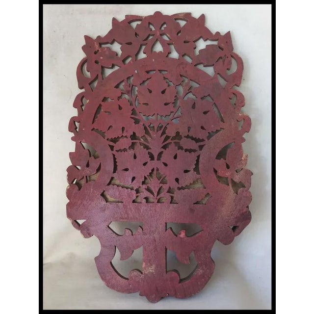 Antique Hand Carved Wood Shelf With Leaf Motif, Victorian, Cottage For Sale - Image 9 of 9