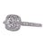Estate 18K white gold diamond engagement ring. This estate engagement ring features a hearts and arrows cut center diamond...