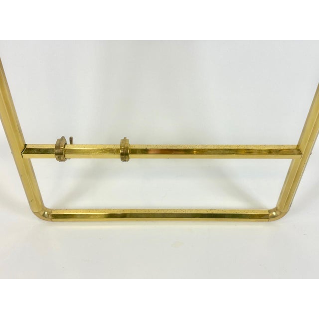 Metal Hollywood Regency Brass Wall Coat Rack, 1970s For Sale - Image 7 of 13