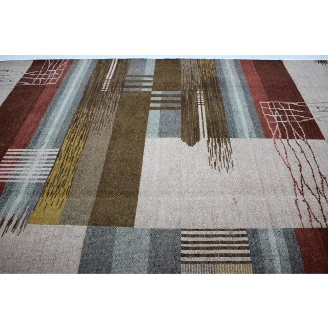 Geometric Carpet, 1930s For Sale - Image 4 of 8