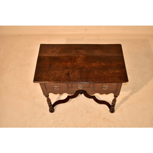 Wood 17th Century English Oak Lowboy For Sale - Image 7 of 12