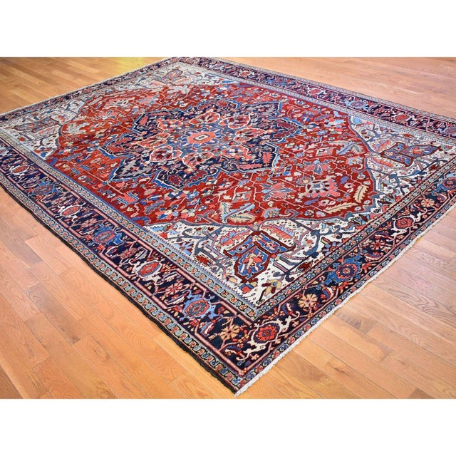 1920s Red Antique Persian Rug For Sale - Image 4 of 12