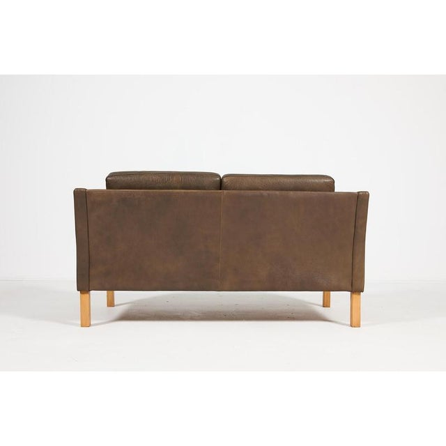 Two-Seater Sofa in Leather from Vemb, 1980s For Sale - Image 6 of 11