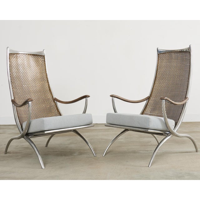 Ironies Set of Four Steel Bronze Turku Lounge Chairs by Ironies For Sale - Image 4 of 12