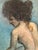 Mid-Century Modern Mid-20th Century Oil on Board Painting of Profile of Woman, Dated 1965 For Sale - Image 3 of 6
