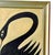 Contemporary Original Black Swan Painting in Brushed Gold Frame, Oil on Canvas, 21" H X 17" W by Tatiana Duperault For Sale - Image 3 of 5