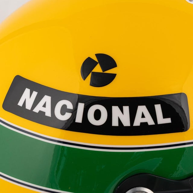 Ayrton Senna F1 1994 Edition Racing Helmet Replica by Sid Mosca, 2010s For Sale - Image 15 of 18