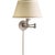 Boston Swing Arm in Antique Nickel with Linen Shade Designer: Chapman & Myers Height: 13" Extension: 18.5" Backplate: 5"...