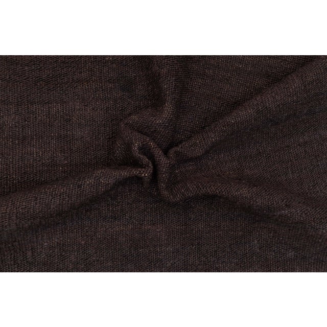 Brown Solid Handwoven Premium Natural Jute Yarn Flatweave Rug 12x15 Ft. For Sale - Image 10 of 12