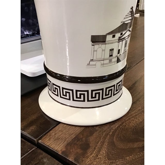 Mid-Century Modern Late 20th Century Monumental Ceramic Vase in the Style of Piero Fornasetti For Sale - Image 3 of 10