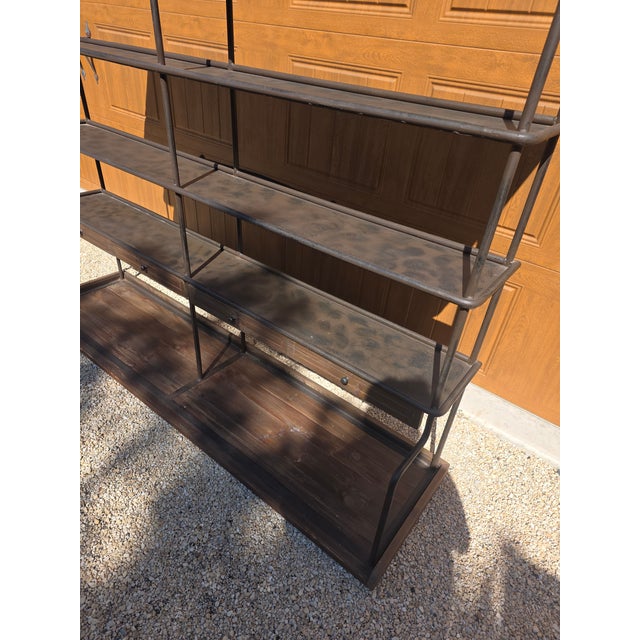 Mercantile Iron and Wood Display Rack With Drawers For Sale - Image 16 of 17