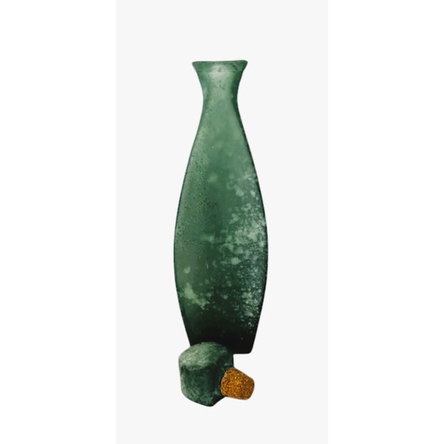 Vintage Mid-Century Modern Green Aventurine Stone Decanter With Spherical Stopper For Sale In Birmingham - Image 6 of 10