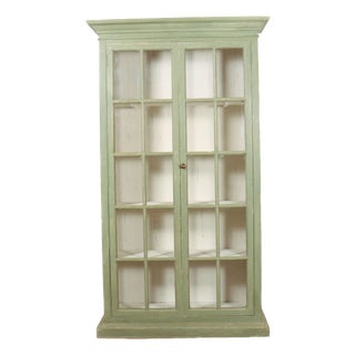 19th Century English Glazed Display Cabinet, 1890s For Sale