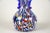 Colorful, unusual Murano glass vase from the workshops of Fratelli Toso around 1940/50. Elaborately hand crafted in the...