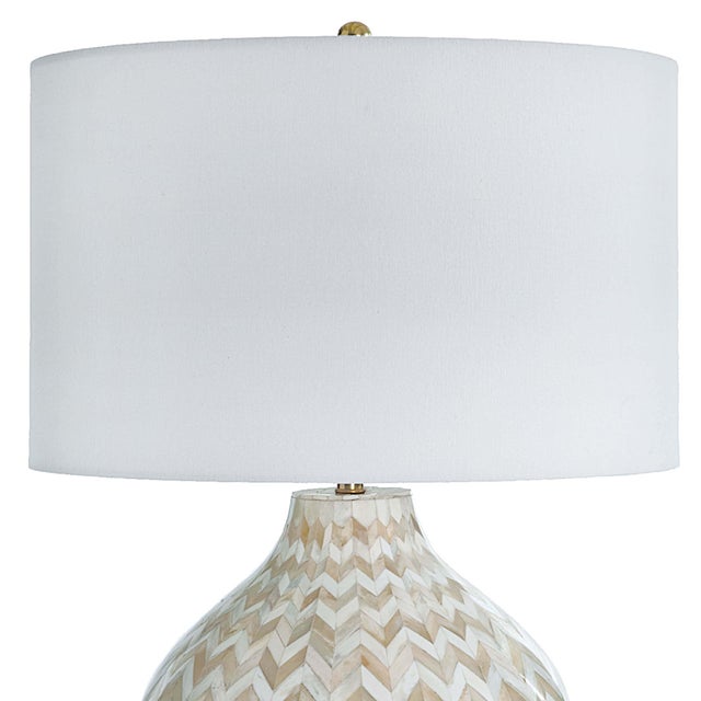Regina Andrew Chevron Bone Table Lamp in Natural For Sale - Image 4 of 6