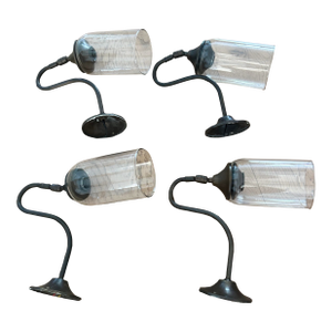 Petite Glass Sconces by Obsolete - Brass and Glass (Set of 4)