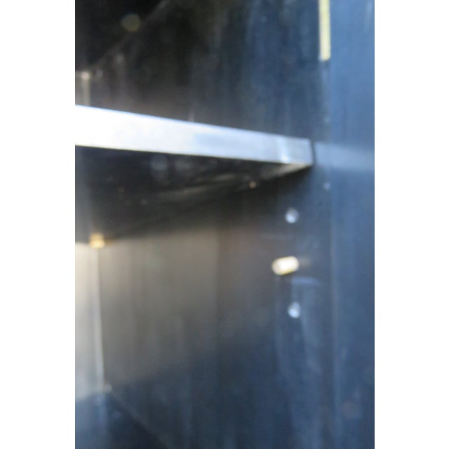 Late 20th Century Maitland Smith Hand Painted Chinoiserie Cabinet Cupboard on Brass Stand 5442 For Sale - Image 10 of 18