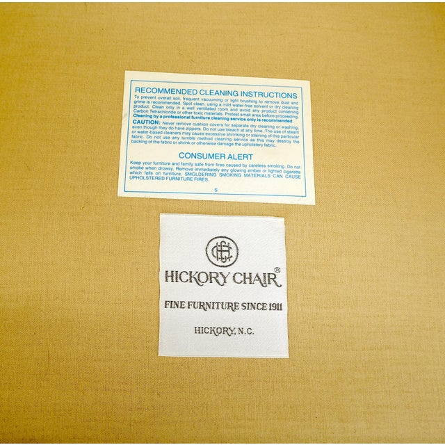 Pair of Hickory c1960s Very fine Mahogany Queen Ann Bases Arm Wingback Chairs For Sale - Image 16 of 16