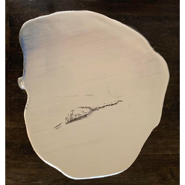 Vintage Painted Resin Tree Trunk Side Table For Sale - Image 11 of 11