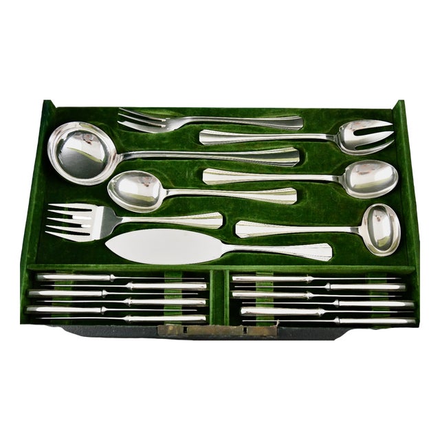Art Deco Flatware Set by Luc Lanel for Christofle, 1936, Set of 117 For Sale