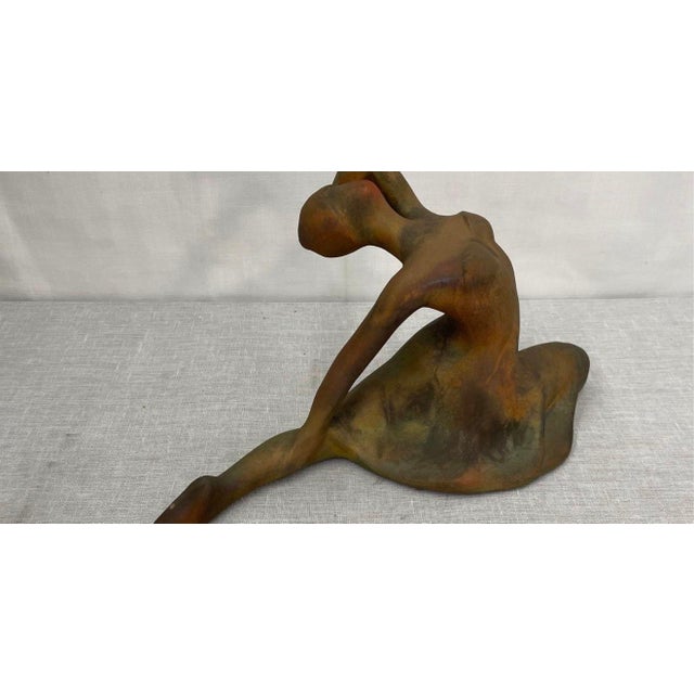 1996 Signed Zaro Tudzarov Raku Ballerina Sculpture For Sale - Image 10 of 12