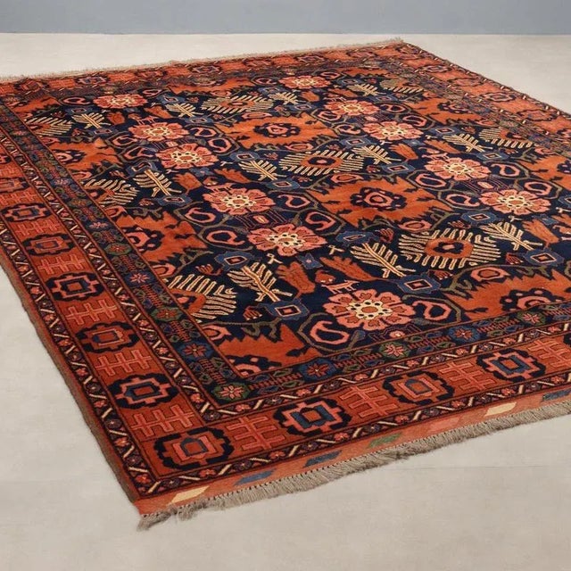 Antique Handmade Heavy Knot Wool Peshawar Rug For Sale - Image 10 of 10