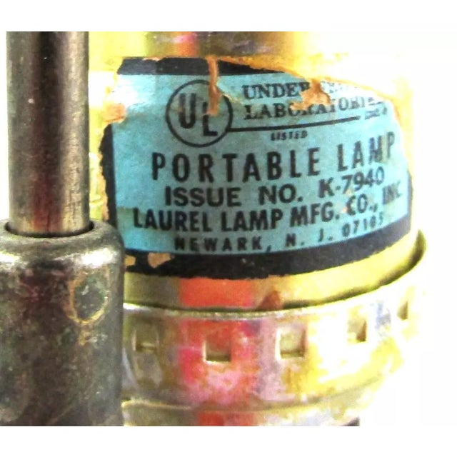 Metal 1960s Laurel Lamp Mfg. Co. Vintage Modernist Brass Adjustable Floor Lamp For Sale - Image 7 of 7