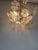 Rococo Brass Regency Ceiling Lamp with Acrylic Flowers, 1970s For Sale - Image 3 of 8