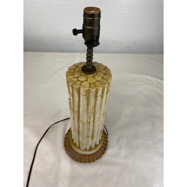Mid 20th Century Faux Bamboo Bundle Lamp For Sale - Image 5 of 13