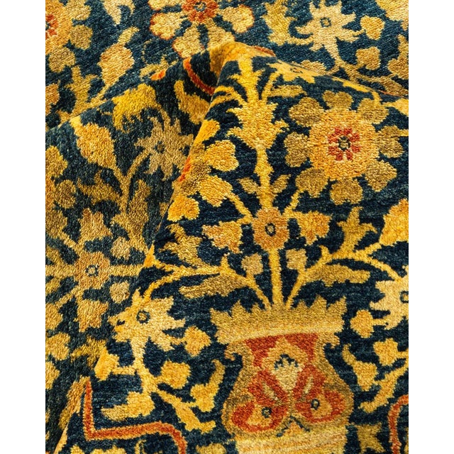 Textile Mogul, One-of-a-Kind Hand-Knotted Area Rug - Blue, 6' 2" x 8' 7" For Sale - Image 7 of 8