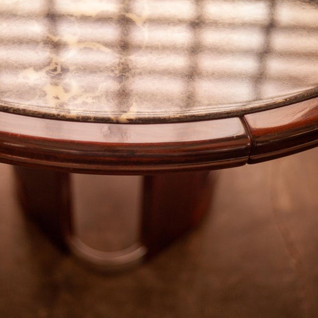 Brutalist Marble & Rosewood Dining Table, 1970s For Sale - Image 10 of 15