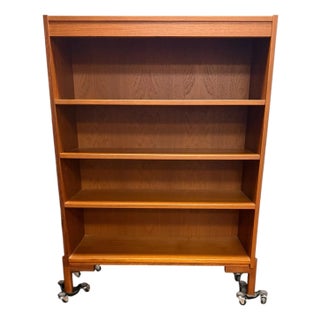 Vintage Danish Teak Bookcase McM Four Shelf For Sale