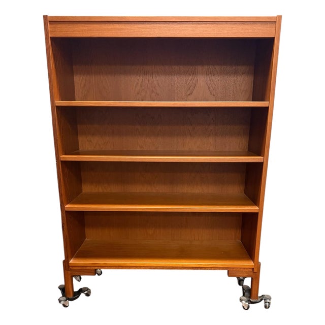 Vintage Danish Teak Bookcase McM Four Shelf For Sale