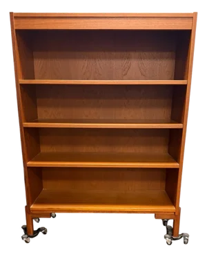 Vintage Danish Teak Bookcase McM Four Shelf