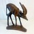 Rustic 1970s Vintage Arts & Crafts Rustic Hand-Carved Walnut Gazelle Statue. For Sale - Image 3 of 11