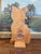 Charming vintage cat silhouette sculpture handcrafted from solid Oregon myrtlewood by Heritage Myrtlewood Products of Coos...