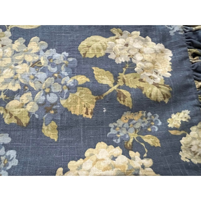 Pair of Waverly Chambray Blue Hydrangea Custom Pillow Shams For Sale - Image 12 of 12