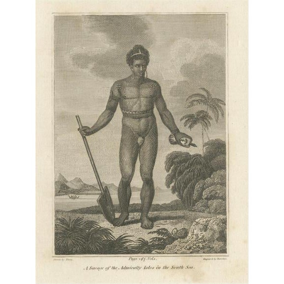 Cooke, Figure of the Admiralty Isles in the Bismarck Archipelago, 1801, Print For Sale