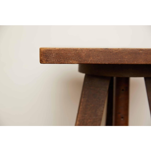 Vintage Wood Sculpture Stand From France, Circa 1950 For Sale - Image 10 of 10
