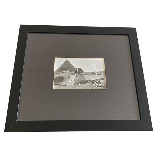 Sahara Desert with Sphinx and Pyramids, Egypt, Black and White Photograph, 1950s, Framed For Sale - Image 12 of 12