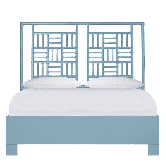 Finn Standard Bed Queen - Pool Blue For Sale - Image 12 of 12