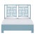Finn Standard Bed Queen - Pool Blue For Sale - Image 12 of 12