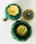 Antique 19th C Majolica Pineapple Pattern Creamer & Sugar C1880s. For Sale In Houston - Image 6 of 12